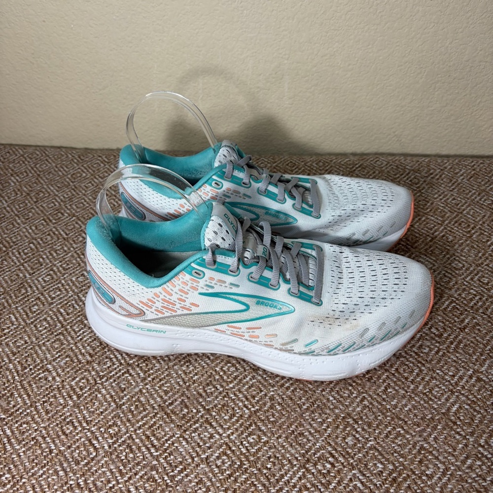 Brooks Running Shoes Womens 11.5 Wide Glycerin 20 Gray Sneaker Road Training GUC